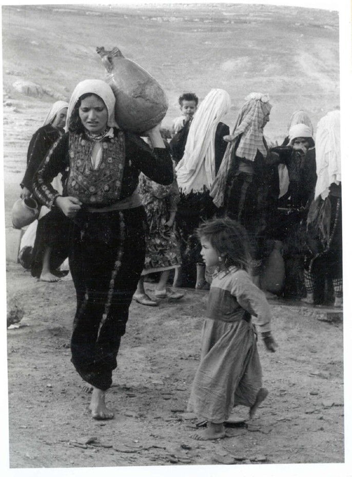 Palestínski utečenci, 1948. Zdroj: Wikimedia Commons